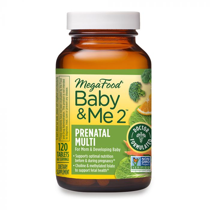 MegaFood Baby & Me 2 Prenatal Multi 120tabl