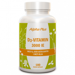 Alpha Plus D3-vitamin 3000IE+K2 180kap