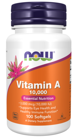 NOW A Vitamin 10000 iu 100 softgels