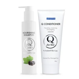 Q for skin Nourish & Repair Duo -Duo som ger näring och lyster samt mjukgör och skyddar håret