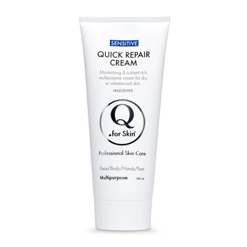 Q for Skin, Quick Repair Cream- Oparfymerad, näringsrik fuktkräm för ansikte, kropp och händer